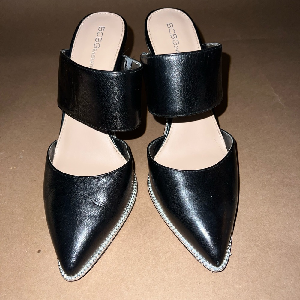 BCBGENERATION Black Hillary Kidskin Mule